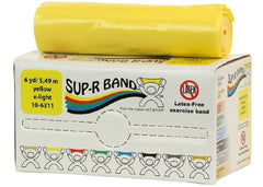 Fabrication Enterprises Exercise Resistance Band Sup-R Band® Yellow 5 Inch X 6 Yard X-Light Resistance
