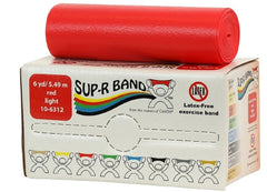 Fabrication Enterprises Exercise Resistance Band Sup-R Band® Red 5 Inch X 6 Yard Light Resistance