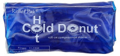 Fabrication Enterprises Hot / Cold Pack Relief Pak® Cold n’ Hot™ Donut™ Compression Sleeve X-Small Reusable 1 Inch Inner Circumference