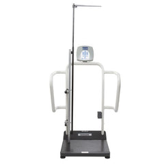 Health O Meter Column Scale with Height Rod Health O Meter® Digital LCD Display 1000 lbs. / 474 kg Capacity Black / Gray AC Adapter / Battery Operated