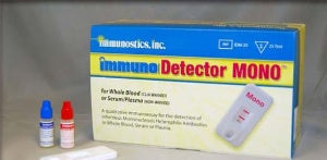 Immunostics Rapid Test Kit Detector Mono™ Infectious Disease Immunoassay Infectious Mononucleosis Whole Blood / Serum / Plasma Sample 25 Tests