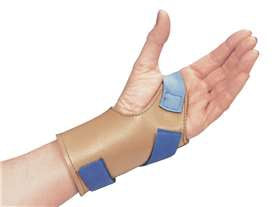 Alimed Wrist Support Freedom® Wrist-Trainer Gauntlet AliSoft™ / Nylon Left Hand Blue / Tan Small