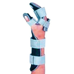 Patterson Medical Supply Resting Hand Orthosis Plastic Right Hand Blue Medium