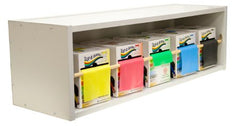 Fabrication Enterprises Exercise Resistance Band Set CanDo® Dispens-a Band™ Rack with Sup-R Band™ Yellow / Red / Green / Blue / Black 5 Inch X 50 Yard X-Light to X-Heavy Resistance