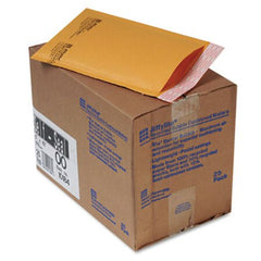 Sealed Air Jiffylite Self-Seal Bubble Mailer, #00, Barrier Bubble Lining, Self-Adhesive Closure, 5 x 10, Golden Brown Kraft, 25/Carton