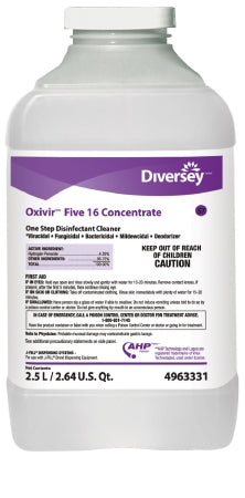 Lagasse Diversey™ Oxivir® Five 16 Surface Disinfectant Cleaner Peroxide Based Liquid Concentrate 2.5 Liter Bottle Scented NonSterile - M-868977-2311 - Case of 2