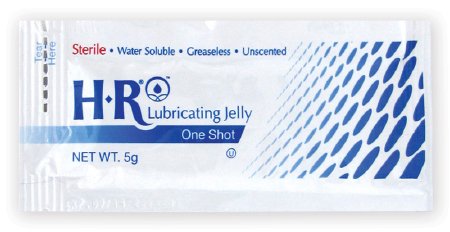HR Pharmaceuticals Lubricating Jelly HR® One Shot® 5 Gram Individual Packet Sterile