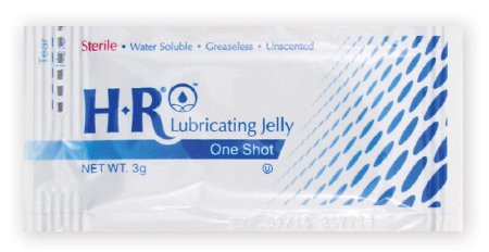 HR Pharmaceuticals Lubricating Jelly HR® One Shot® 3 Gram Individual Packet Sterile