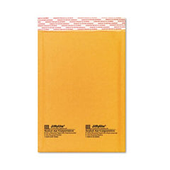 Sealed Air Jiffylite Self-Seal Bubble Mailer, #0, Barrier Bubble Lining, Self-Adhesive Closure, 6 x 10, Golden Brown Kraft, 10/Pack