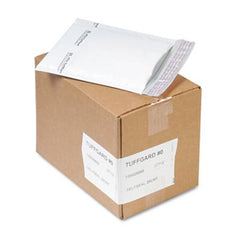 Sealed Air Jiffy TuffGard Self-Seal Cushioned Mailer, #0, Barrier Bubble Lining, Self-Adhesive Closure, 6 x 10, White, 25/Carton
