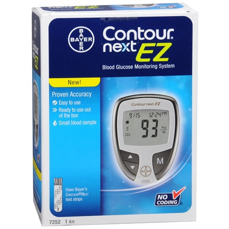 Ascensia Diabetes Care Blood Glucose Meter Contour® 5 Second Results Stores Up To 480 Results , 14 Day Averaging No Coding Required