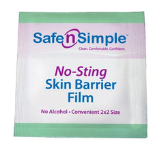 Safe N Simple Skin Barrier Wipe Safe N Simple™ No-Sting 60% / 20% Strength Purified Water / Polyvinylpyrrolidone / Glycerin / Propylene Glycol Individual Packet Sterile