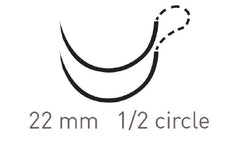 Suture with Needle Quill Knotless Tissue-Closure Device Nonabsorbable Uncoated Undyed Suture Barbed Monofilament Polypropylene Size 1 14 cm Suture Double-Armed 22 mm Length 1/2 Circle Taper Point Needle