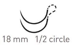 Suture with Needle Quill Knotless Tissue-Closure Device Absorbable Uncoated Violet Suture Barbed Monofilament PDO (Polydioxanone) Size 0 14 cm Suture Double-Armed 18 mm Length 1/2 Circle Diamond Point Needle