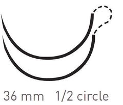 Suture with Needle Quill Knotless Tissue-Closure Device Absorbable Uncoated Violet Suture Barbed Monofilament PDO (Polydioxanone) Size 2 14 cm Suture Double-Armed 36 mm Length 1/2 Circle Taper Point Needle