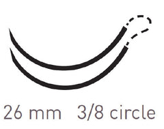 Suture with Needle Quill Knotless Tissue-Closure Device Absorbable Uncoated Violet Suture Barbed Monofilament PDO (Polydioxanone) Size 0 24 cm Suture Double-Armed 26 mm Length 3/8 Circle Diamond Point Needle