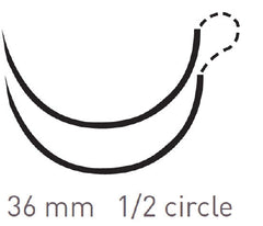 Suture with Needle Quill Knotless Tissue-Closure Device Absorbable Uncoated Violet Suture Barbed Monofilament PDO (Polydioxanone) Size 2 30 cm Suture Double-Armed 36 mm Length 1/2 Circle Taper Point Needle