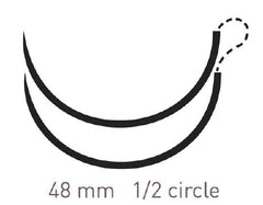 Surgical Specialties Suture with Needle Quill™ Knotless Tissue-Closure Device Absorbable Uncoated Violet Suture Barbed Monofilament PDO (Polydioxanone) Size 2 45 cm Suture Double-Armed 48 mm Length 1/2 Circle Taper Point Needle