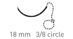Suture with Needle Quill Variable Loop Device, Monoderm Absorbable Uncoated Undyed Suture Barbed Monofilament Polyglycolic Acid / PCL Size 0 30 cm Suture 1-Needle 18 mm Length 3/8 Circle Diamond Point Needle