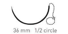 Suture with Needle Quill Variable Loop Device, Monoderm Absorbable Uncoated Undyed Suture Barbed Monofilament Polyglycolic Acid / PCL Size 0 70 cm Suture 1-Needle 36 mm Length 1/2 Circle Taper Point Needle