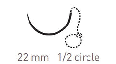 Suture with Needle Quill Variable Loop Device Nonabsorbable Uncoated Undyed Suture Barbed Monofilament Polypropylene Size 0 30 cm Suture 1-Needle 22 mm Length 1/2 Circle Taper Point Needle