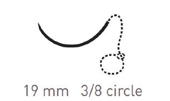 Suture with Needle Quill Variable Loop Device Absorbable Uncoated Violet Suture Barbed Monofilament PDO (Polydioxanone) Size 2 - 0 45 cm Suture 1-Needle 19 mm Length 3/8 Circle Reverse Cutting Needle