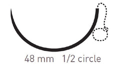 Surgical Specialties Suture with Needle Quill™ Variable Loop Device Absorbable Uncoated Violet Suture Barbed Monofilament PDO (Polydioxanone) Size 2 70 cm Suture 1-Needle 48 mm Length 1/2 Circle Taper Point Needle