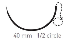 Suture with Needle Quill Variable Loop Device Absorbable Uncoated Violet Suture Barbed Monofilament PDO (Polydioxanone) Size 2 70 cm Suture 1-Needle 40 mm Length 1/2 Circle Reverse Cutting Needle