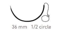 Suture with Needle Quill Variable Loop Device Absorbable Uncoated Violet Suture Barbed Monofilament PDO (Polydioxanone) Size 0 70 cm Suture 1-Needle 36 mm Length 1/2 Circle Taper Point Needle