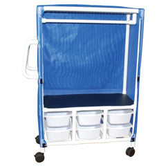 MJM International Linen / Specialty Cart with Cover 1 Shelf PVC 4 Inch Twin Casters - M-870076-1650 - Each