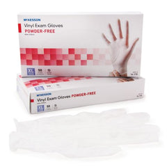 Exam Glove McKesson Confiderm® X-Large NonSterile Vinyl Standard Cuff Length Smooth Clear Not Chemo Approved - M-871025-4346 - Box of 50