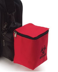 Hopkins Medical Products Transport Pouch Red / Black Biohazard Vinyl-Coated 600 D Poly Fabric 4-3/4 W X 6-1/4 H X 4-3/4 D - M-871415-1357 - Each