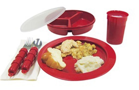 Alimed Dining Set Redware™ Red Reusable