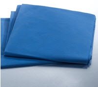Graham Medical Products Stretcher Sheet Flat 40 X 84 Inch Blue Nonwoven Fabric Disposable
