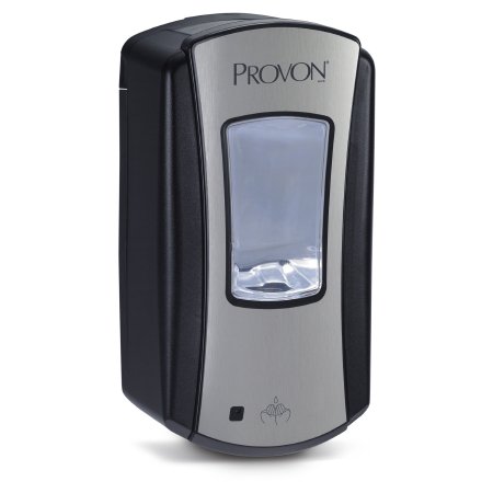 GOJO Soap Dispenser PROVON® LTX-12™ Brushed Chrome / Black Plastic Touch Free 1200 mL Wall Mount - M-874029-3534 - Each