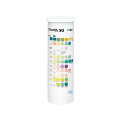 Roche Diagnostics Urinalysis Test Chemstrip® Bilirubin, Blood, Glucose, Ketones, Leukocytes, Nitrite, pH, Protein, Specific Gravity, Urobilinogen 100 per Bottle