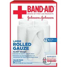Johnson & Johnson Consumer Conforming Bandage Band-Aid® Polyester / Rayon 4 Inch X 3-3/5 Yard Roll Shape Sterile