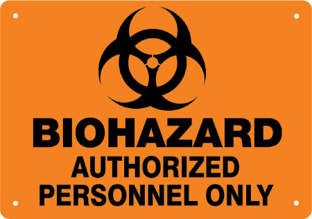 Medical Safety Systems Door Sign Caution Biohazard - M-875048-2071 - Each