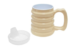 Fabrication Enterprises Drinking Mug Hand-to-Hand™ 10 oz. Beige Plastic Reusable