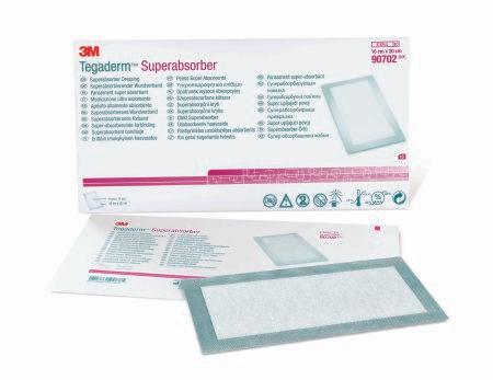 3M Super Absorbent Dressing 3M™ Tegaderm™ Superabsorber Polypropylene 3-7/8 X 7-7/8 Inch Sterile