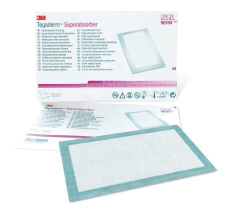 3M Super Absorbent Dressing 3M™ Tegaderm™ Superabsorber Polypropylene 7-7/8 X 11-3/4 Inch Sterile