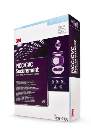 3M PICC/CVC Securement Device + Tegaderm™ I.V. Advanced Securement Dressing 1837-2100 3M™ Tegaderm™ 4 X 6-1/8 Inch Rectangle Sterile