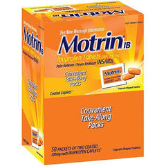 Johnson & Johnson Consumer Pain Relief Motrin® IB 200 mg Strength Ibuprofen Caplet 50 per Box