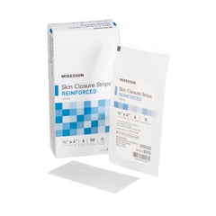 Skin Closure Strip McKesson 1/2 X 4 Inch Nonwoven Material Reinforced Strip White