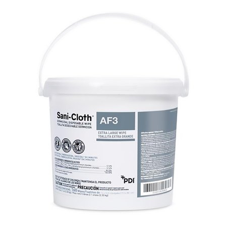 Professional Disposables Sani-Cloth® AF3 Surface Disinfectant Cleaner Premoistened Germicidal Wipe 160 Count Pail Disposable Mild Scent NonSterile - M-876338-2425 - Case of 2