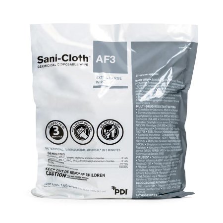 Professional Disposables Sani-Cloth® AF3 Surface Disinfectant Cleaner Refill Premoistened Germicidal Wipe 160 Count Bag Disposable Mild Scent NonSterile - M-876339-1183 - Case of 2