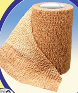 DJO Cohesive Bandage Brace Yourself for Action 2 Inch X 5 Yard Standard Compression Self-adherent Closure Beige NonSterile