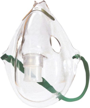 Drive Medical Aerosol Mask Elongated Style Adult One Size Fits Most Adjustable Head Strap / Nose Clip