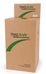 Sharps Compliance Mailback Medication Return Container TakeAway® Recovery System 20 Gallon, 14 L X 14 W X 23-3/4 H Inch, Cardboard