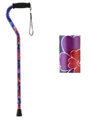 Nova Ortho-Med Offset Cane Nova Aluminum 30 to 39 Inch Height Maui Flowers Print